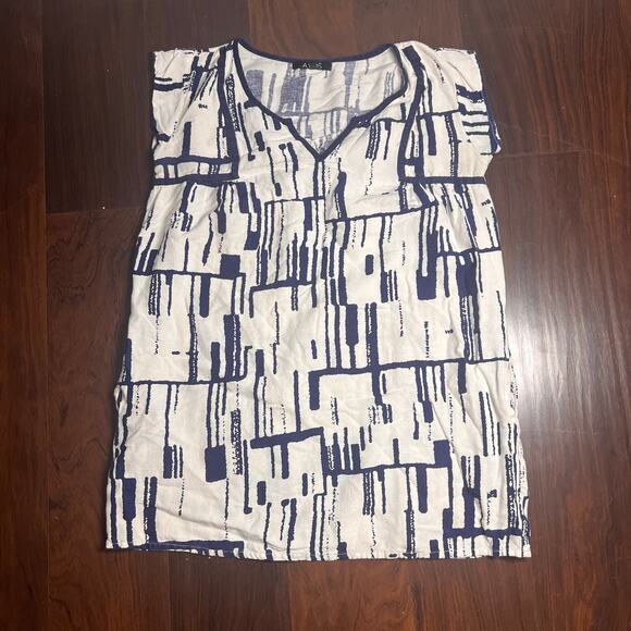 ASOS Blue and White Mini Short Dress Size US 6 - Picture 1 of 9